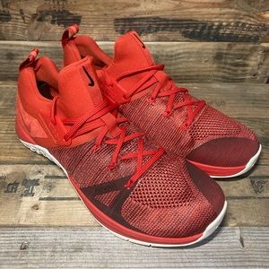 Nike Men’s Metcon Flyknit 3 Shoes Red White sz 12